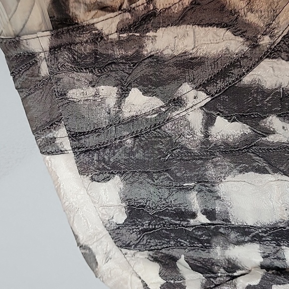 Coldwater Creek Crinkle open front gray & white jacket - Picture 6 of 8